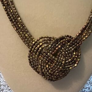 Elegant Gold Beaded Necklace